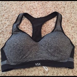 Gray black Victoria secret sports bra 34b