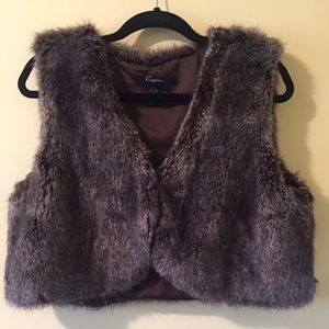 Faux fur vest