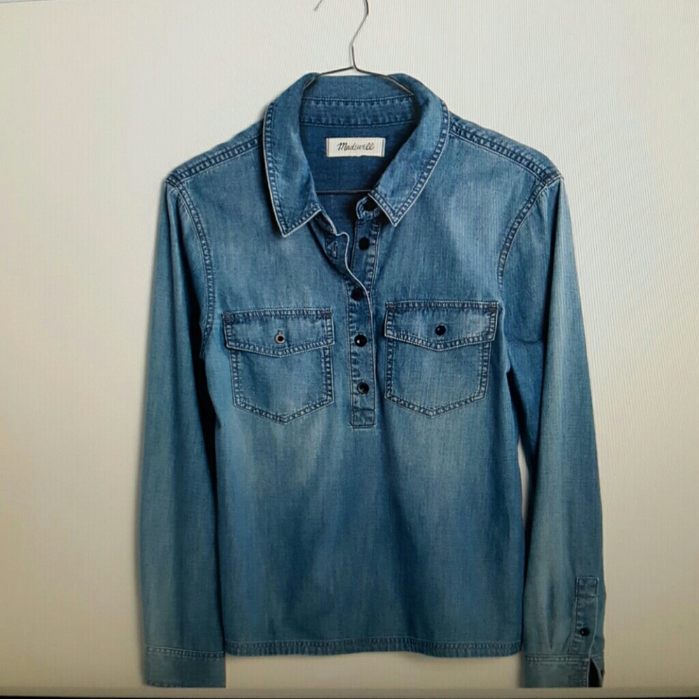 Madewell NWT Denim Pocket Popover SZ Medium