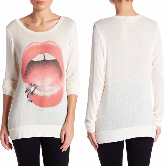 Lauren Moshi Sweaters - Lauren Moshi Lips Sweater
