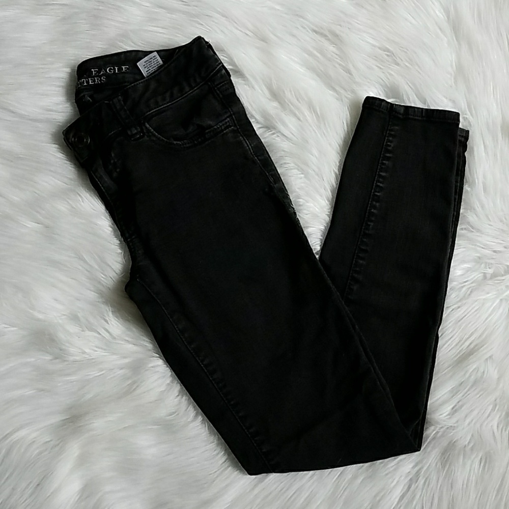 AEO (faded black) super skinny jeans