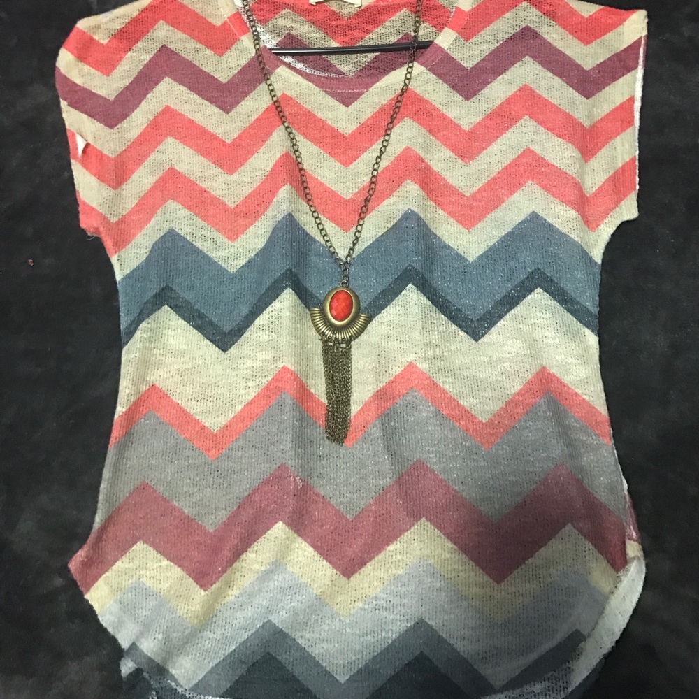 Patterned Blouse With Neutral Shades