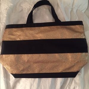 Gold and black glitter bag
