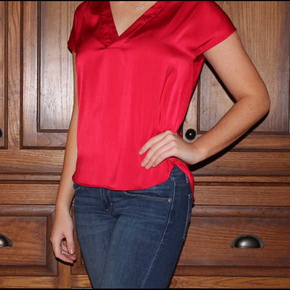 Naked Zebra Tops - Silky Red Top