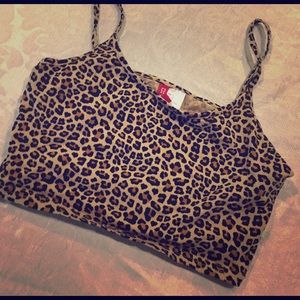 Cheetah crop-top tank top