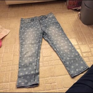 Star print jeans / size 6