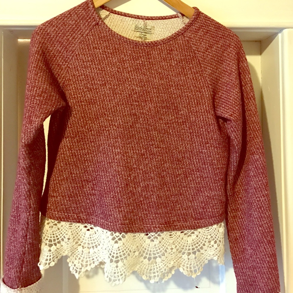 Girls Lucky Brand sparkle sweater