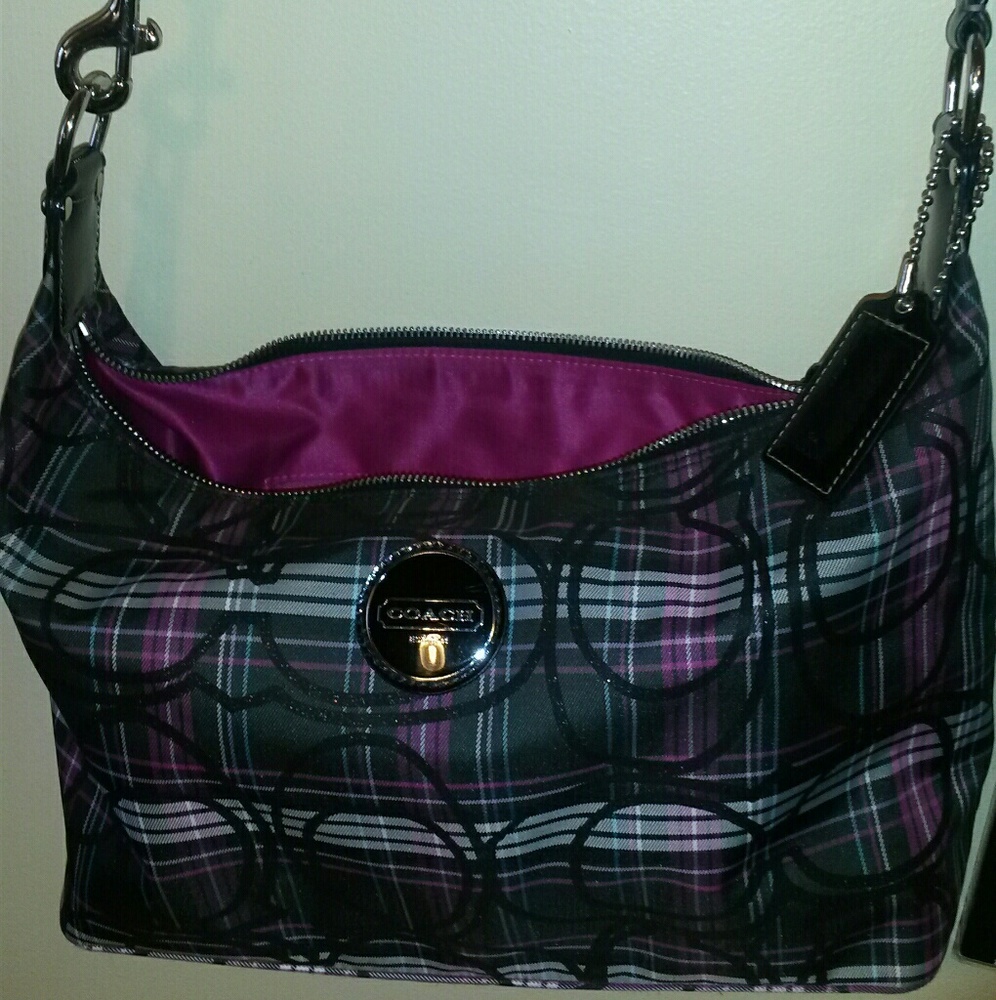 Coach Tartan hobo bag