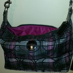 Coach Tartan hobo bag