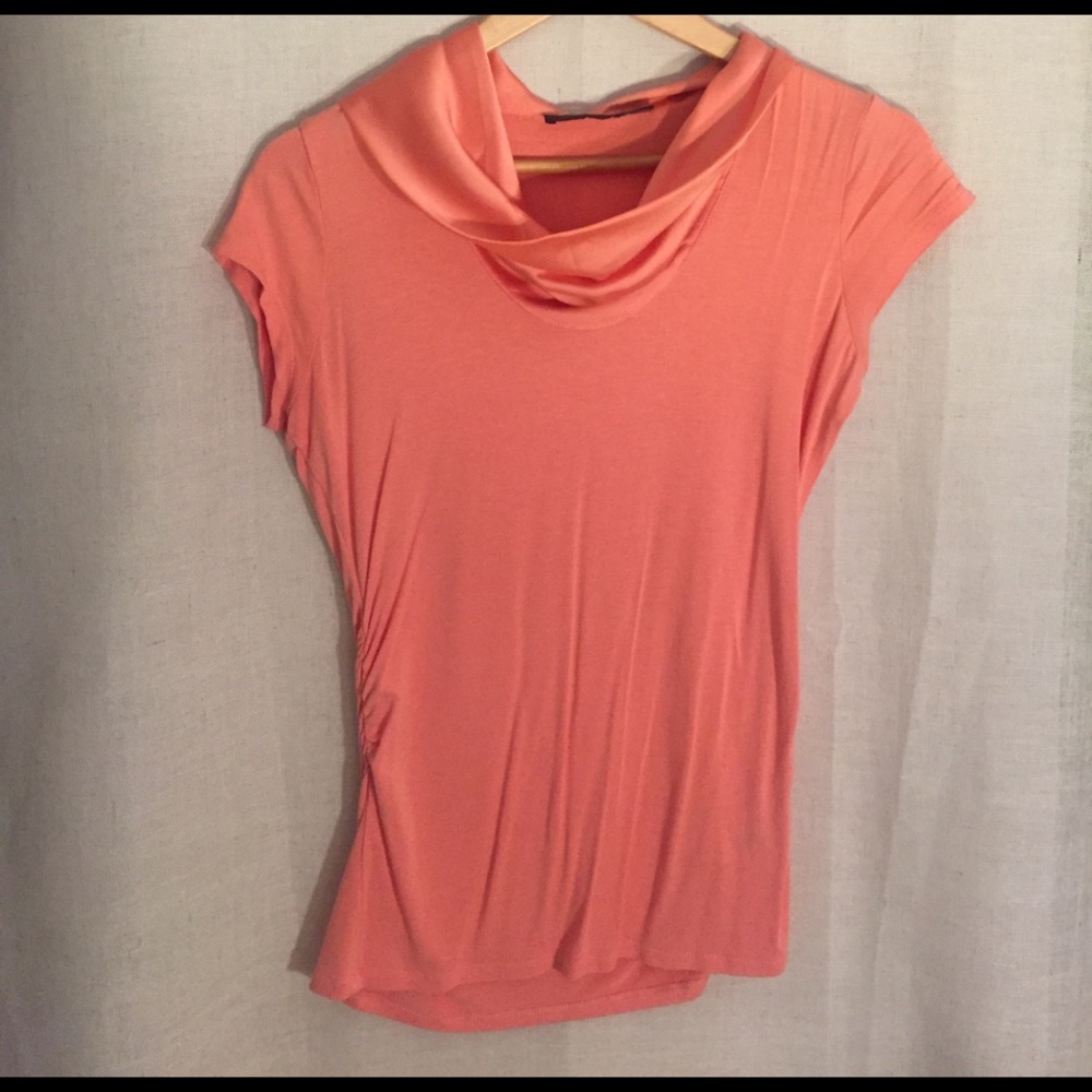 Coral Short-Sleeved Blouse
