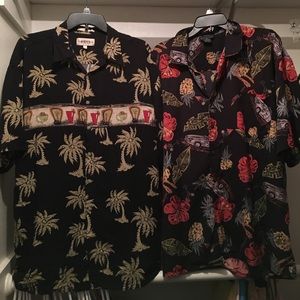 2 vintage vacation button down shirts