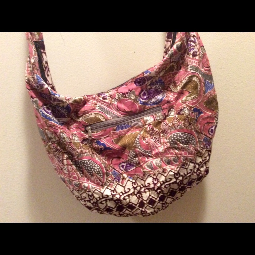Bohemian Beach Bag Side Satchel Pink Paisley