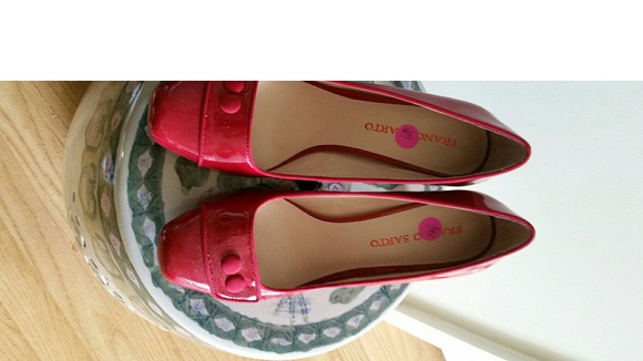 Franco Sarto Shoes - Red Patent Pumps, New, Never Worn.