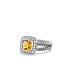 David Yurman Petite Albion Ring-Citrine & Diamonds