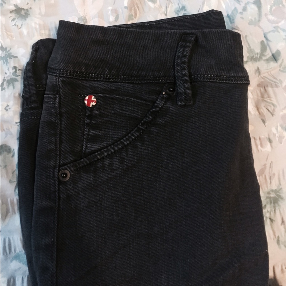 hudson all black skinny jeans