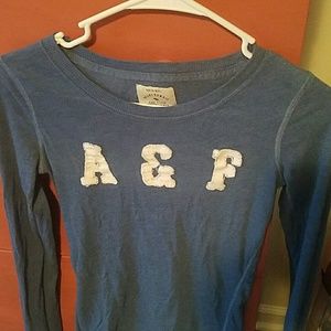 Navy blue long sleeved Abercrombie shirt