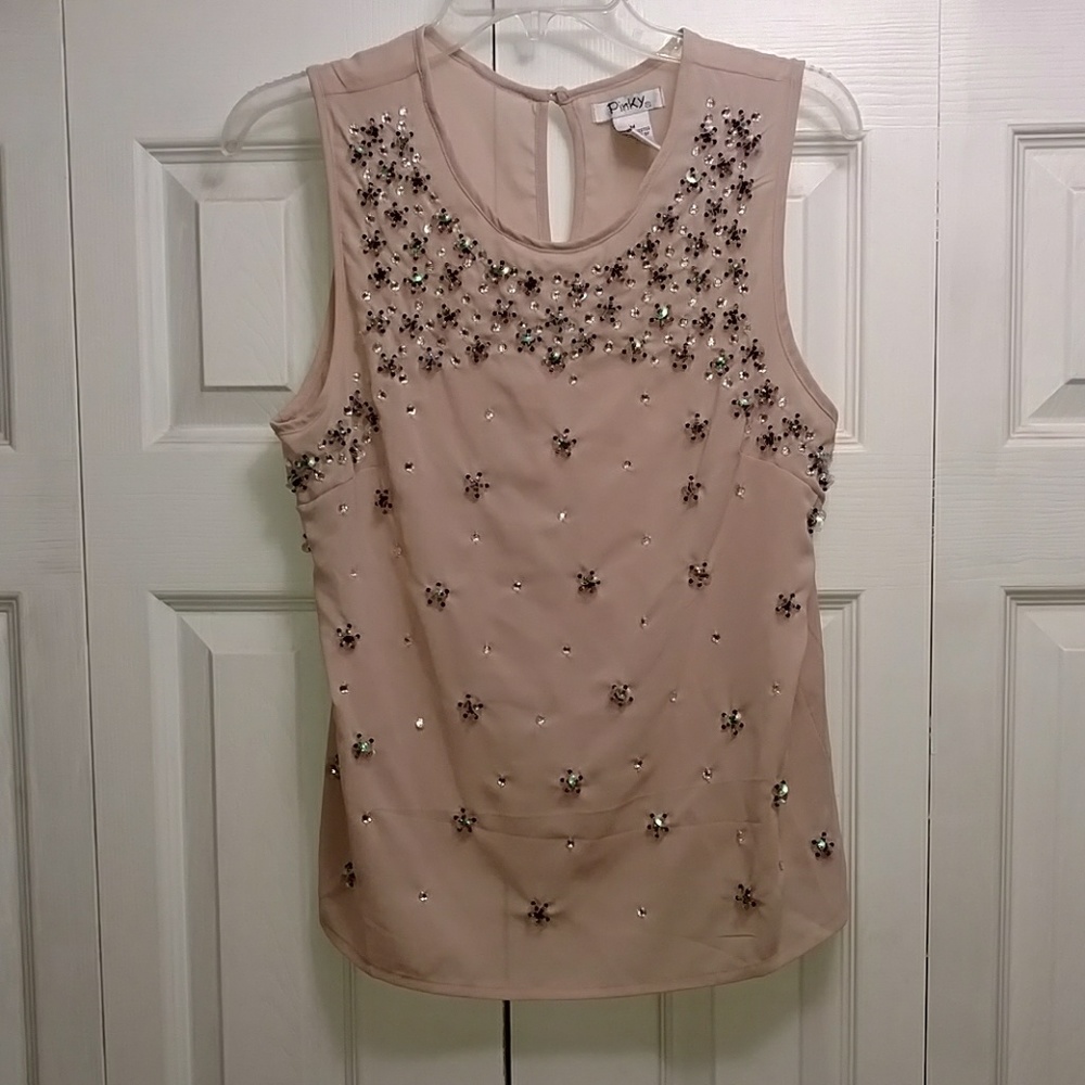 Pinky brand beaded tank