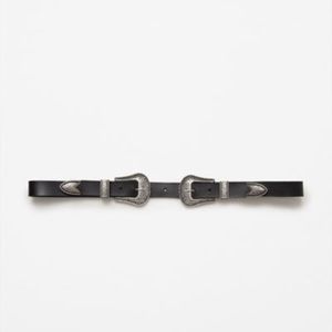 Zara buckled leather belt