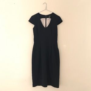 H&M black v-neck dress