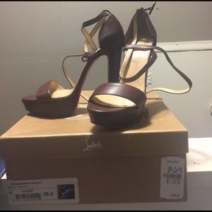 Women's Christian Louboutin strap up heels