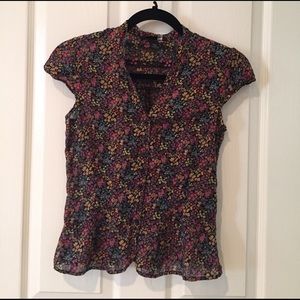 Vintage floral short sleeve blouse from H&M SZ S