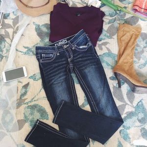 Gorgeous Boho Low Rise Skinny Jeans