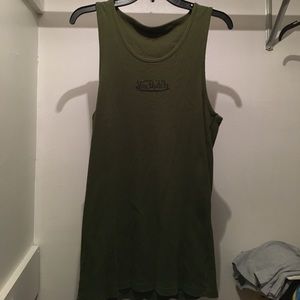 vintage army green "Von Dutch" tank top