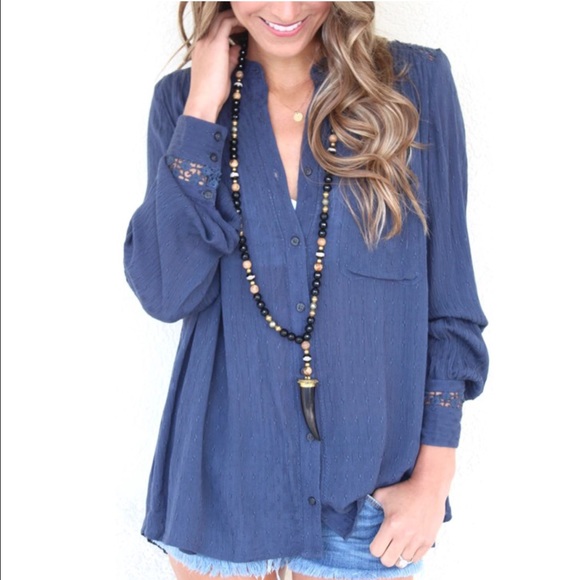 🎉HP🎉 Free People Button Down" - Picture 2 of 8