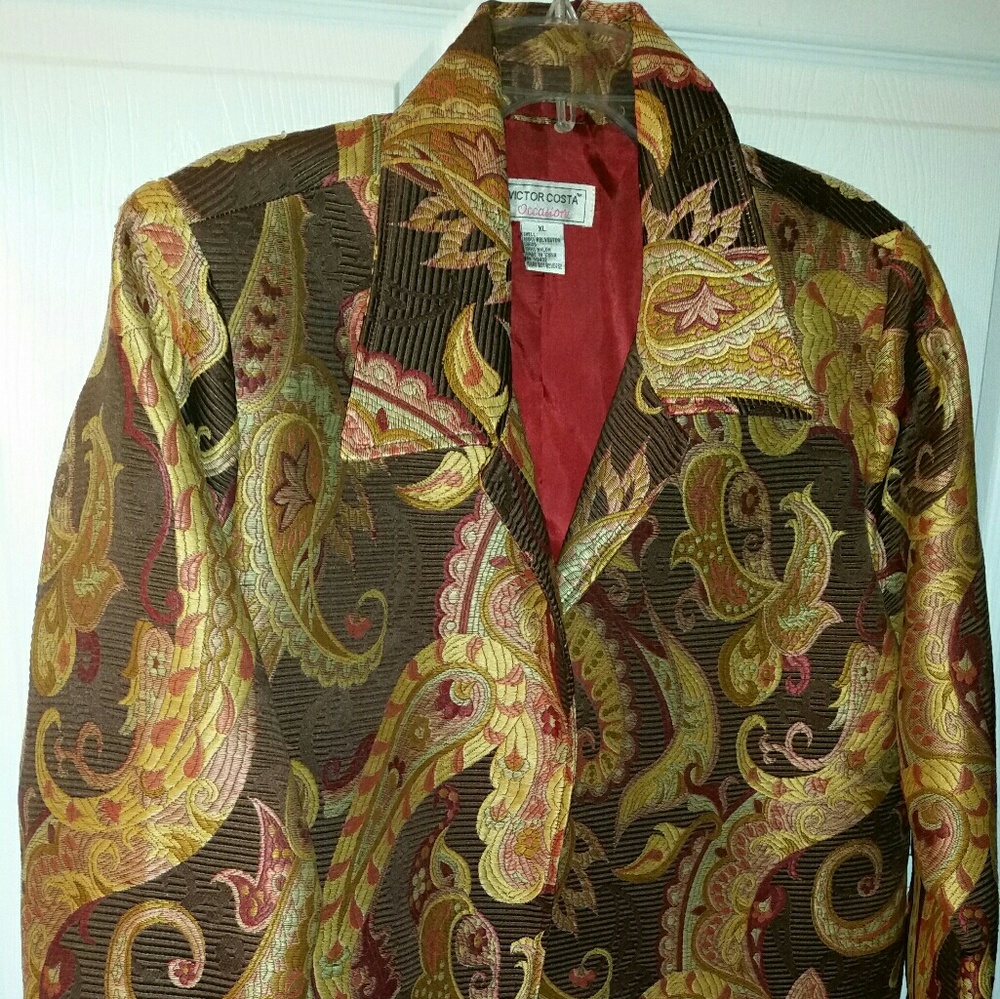 Jacket. Rarely Worn, Red Satin Lining