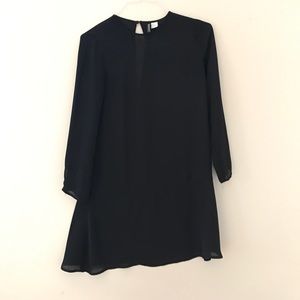 H&M black drop-waist tunic