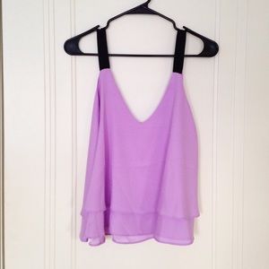Forever 21 Lavender Layered Silky Tank NWT