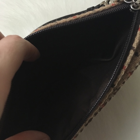 Coach Tweed Plaid Wristlet