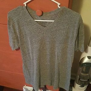 Men's grey V neck