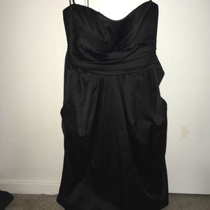 Black strapless dress