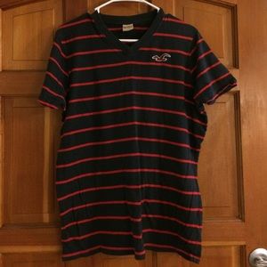 Hollister Red striped shirt sleeve size XL