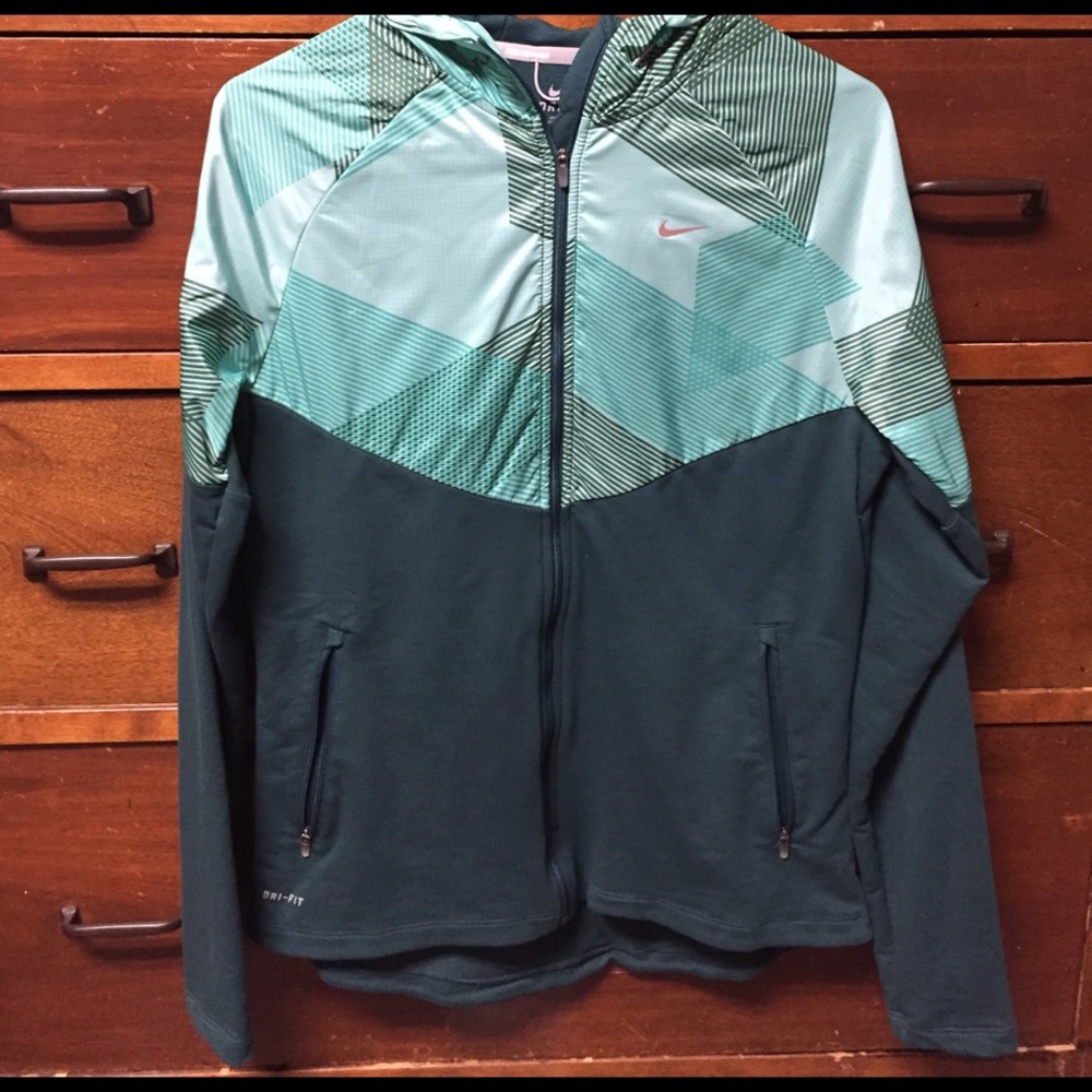Teal Nike running jacket