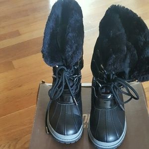 Khombu Women black snow boots best ever