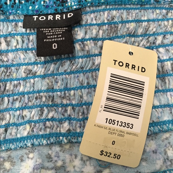 {0X} Torrid Floral Ruffle Top - Picture 3 of 3