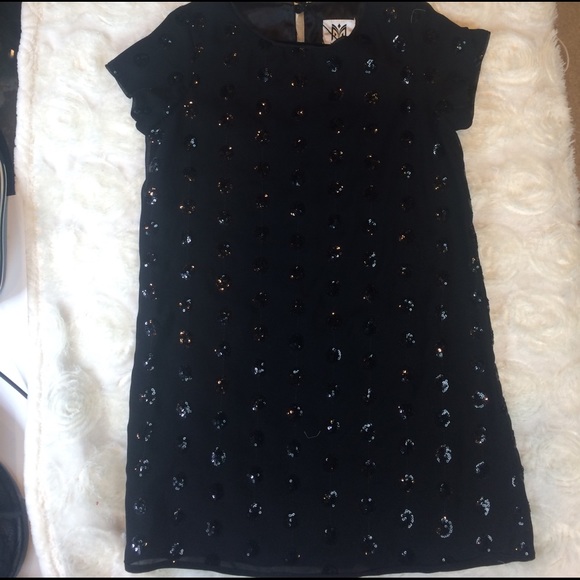 Milly Mini Black sparkle polkadot dress - Picture 2 of 7