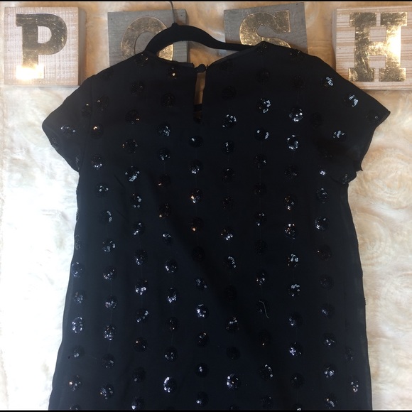 Milly Mini Black sparkle polkadot dress - Picture 6 of 7