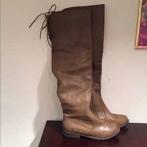 SOLD* CAMEL OVER THE KNEE BOOTS 7