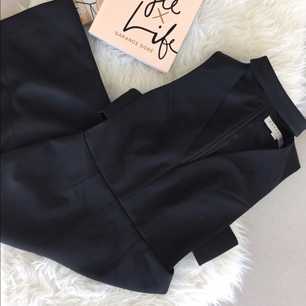 Keepsake cutout black midi dress