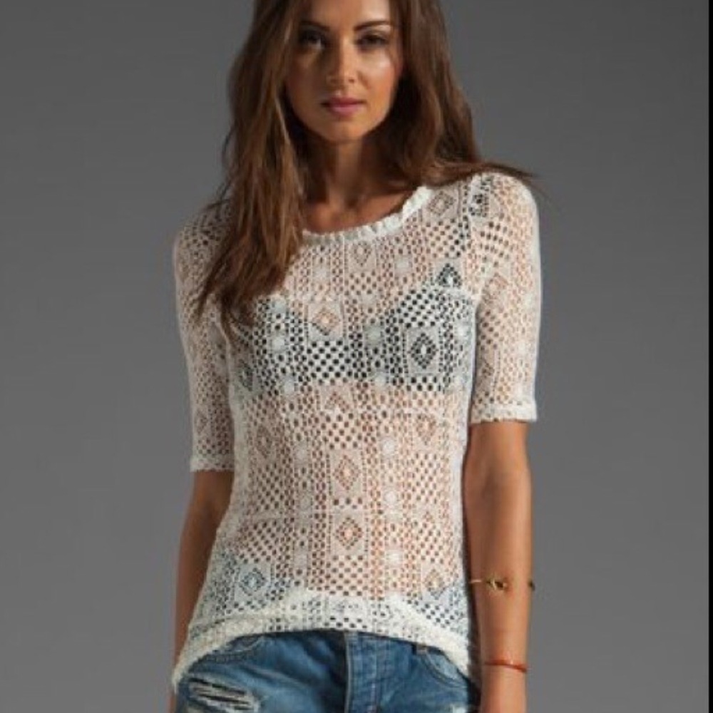 Intimately Free People Black Crochet Top