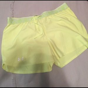 Under armour neon yellow shorts
