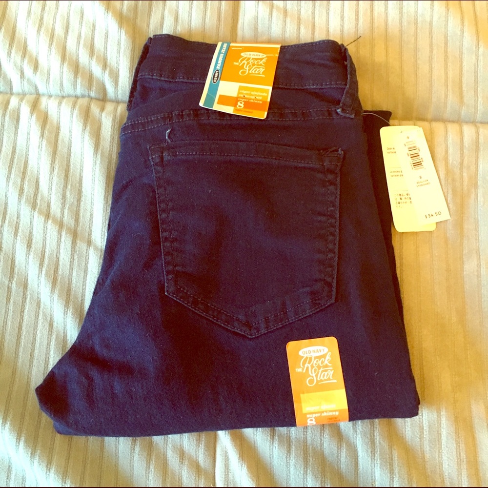 Super skinny blue jeans