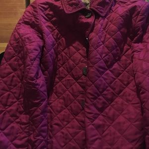 Fuchsia Burberry quilted coat