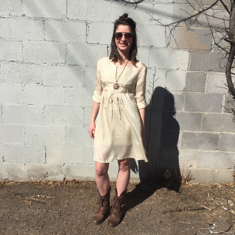 A Common Thread Silk Tunic Dress - Picture 2 of 9