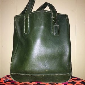 Vintage Hunter Green Coach Legacy Tote