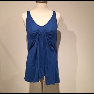Sleeveless blue Topshop top