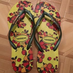 Peach design havaianas